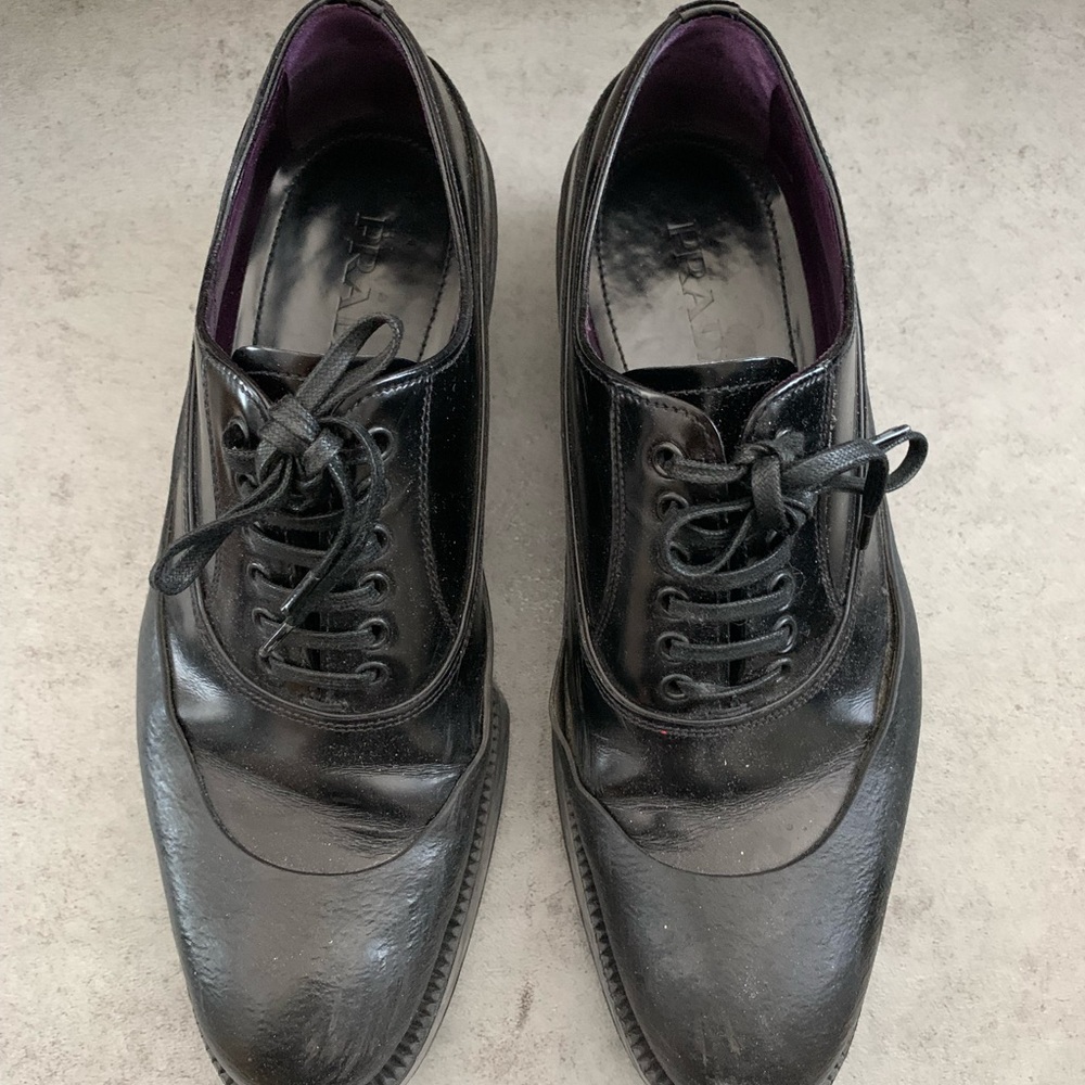 Women’s Black Prada Loafers, size 35
